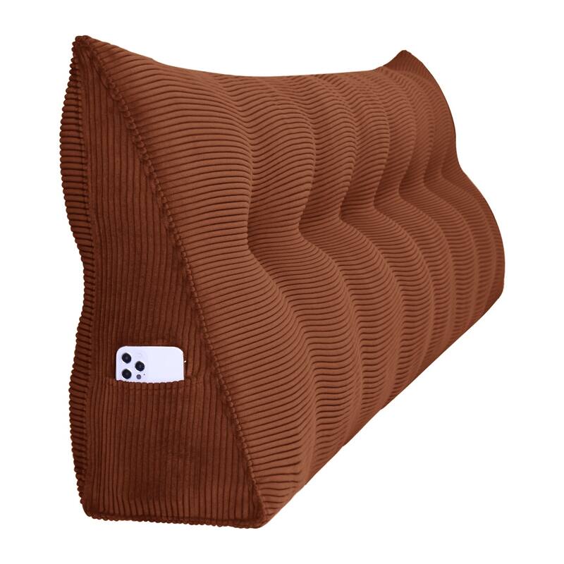 WOWMAX Bed Reading Wedge Back Support Headboard Pillow for TV Watching