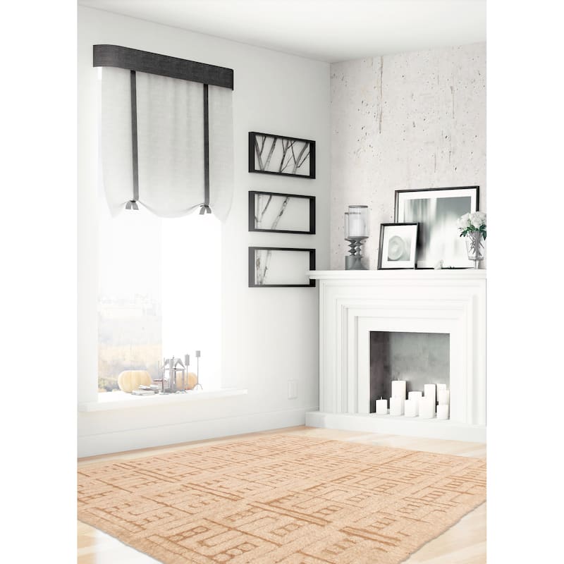 ECARPETGALLERY Hand-knotted Tangier Cream Wool Rug - 9'9 x 13'9