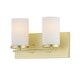 preview thumbnail 1 of 2, Maxim 10282 Lateral 2 Light 12" Wide Vanity Light Satin Brass