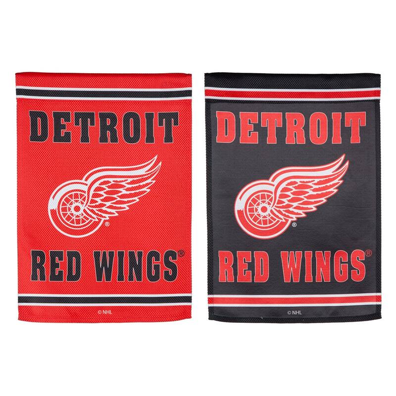 Embossed Suede Flag, Garden Size, Detroit Red Wings