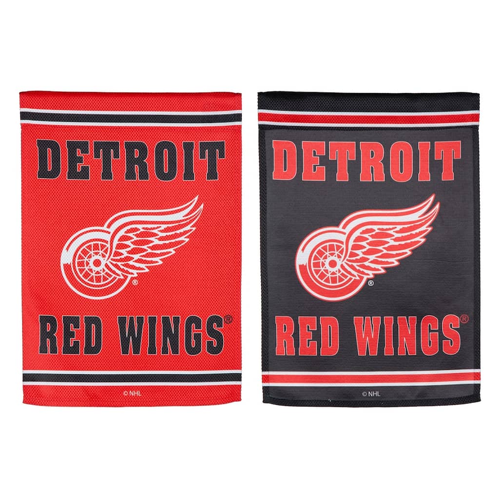 Embossed Suede Flag, Garden Size, Detroit Red Wings