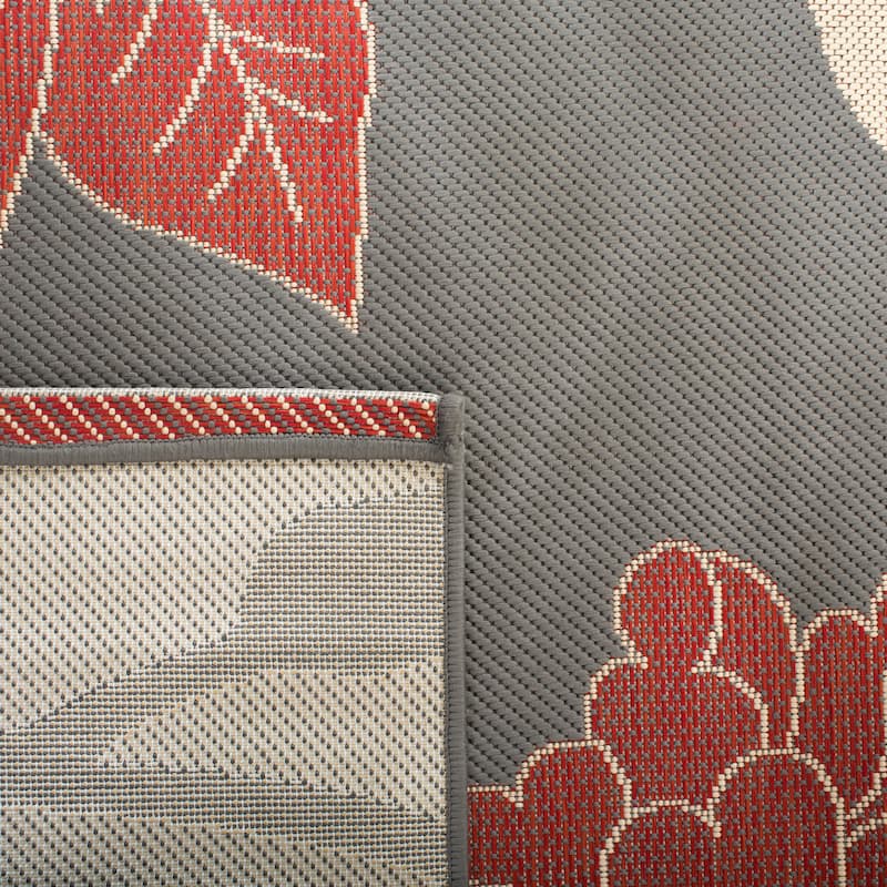 SAFAVIEH Courtyard Alison Floral Indoor/ Outdoor Patio Backyard Rug