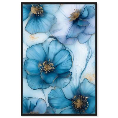 Gilded Cyanescence Canvas by Art Remedy