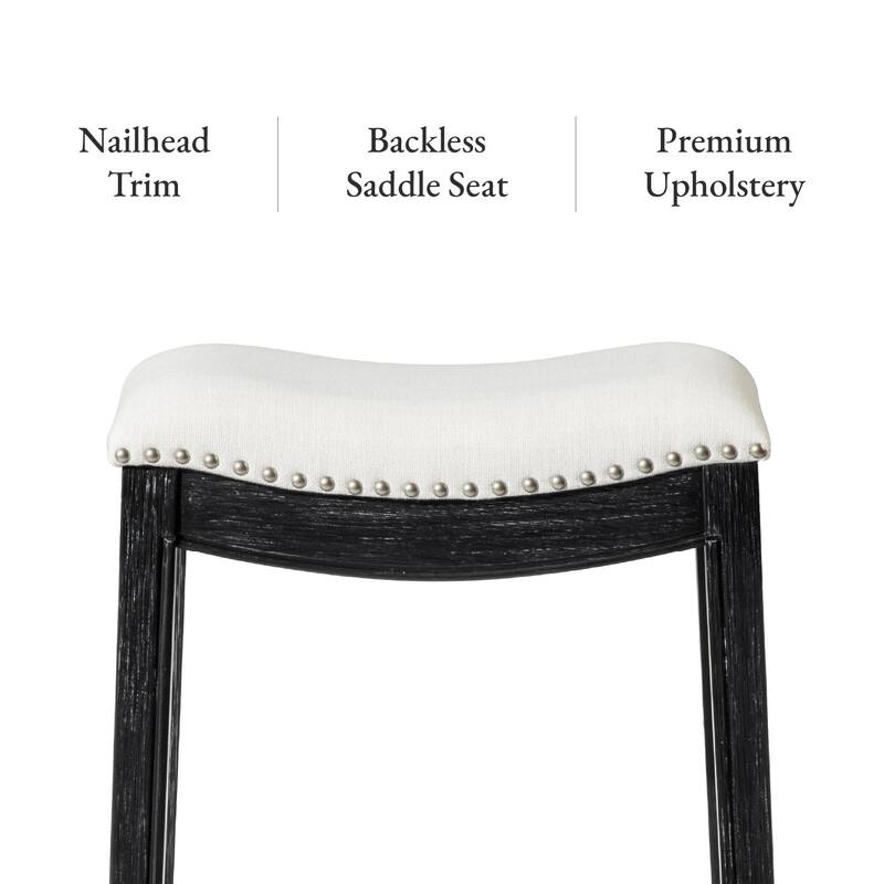 Maven Lane 26" Adrien Saddle Kitchen Counter Height Stool