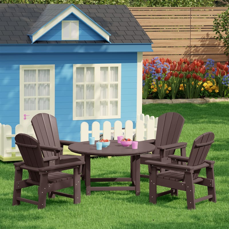 Laguna Kids Adirondack 5-Piece Round Table Dining Set