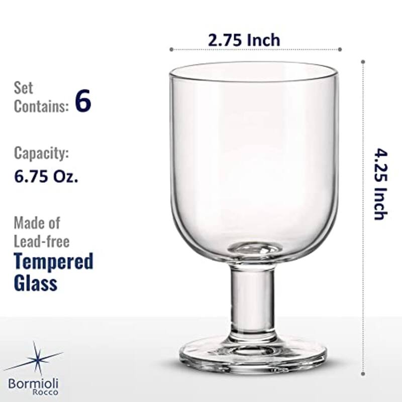 Bormioli Rocco Hosteria 11.75 oz. Stackable All Purpose Wine Stemware, Set of 6