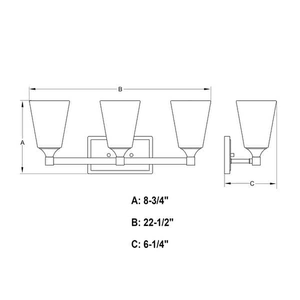 Vaxcel Lighting W0495 Wallingford 3 Light 23" Wide Vanity Light