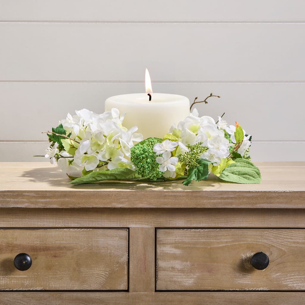 16" Garden Hydrangea Wreath