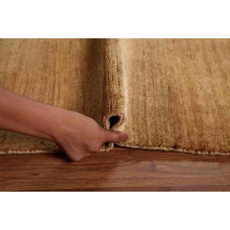 Vegetable Dye Modern Gabbeh Oriental Area Rug Hand-Knotted Wool Carpet - 6'10" x 8'0"