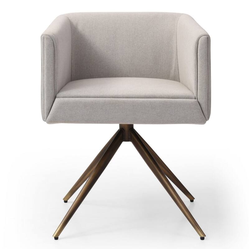 Modrest Riaglow Contemporary Light Grey Fabric Dining Chair