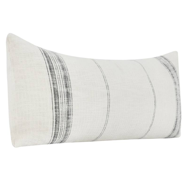 Villa by Classic Home Ria Gray Cotton Throw Pillow