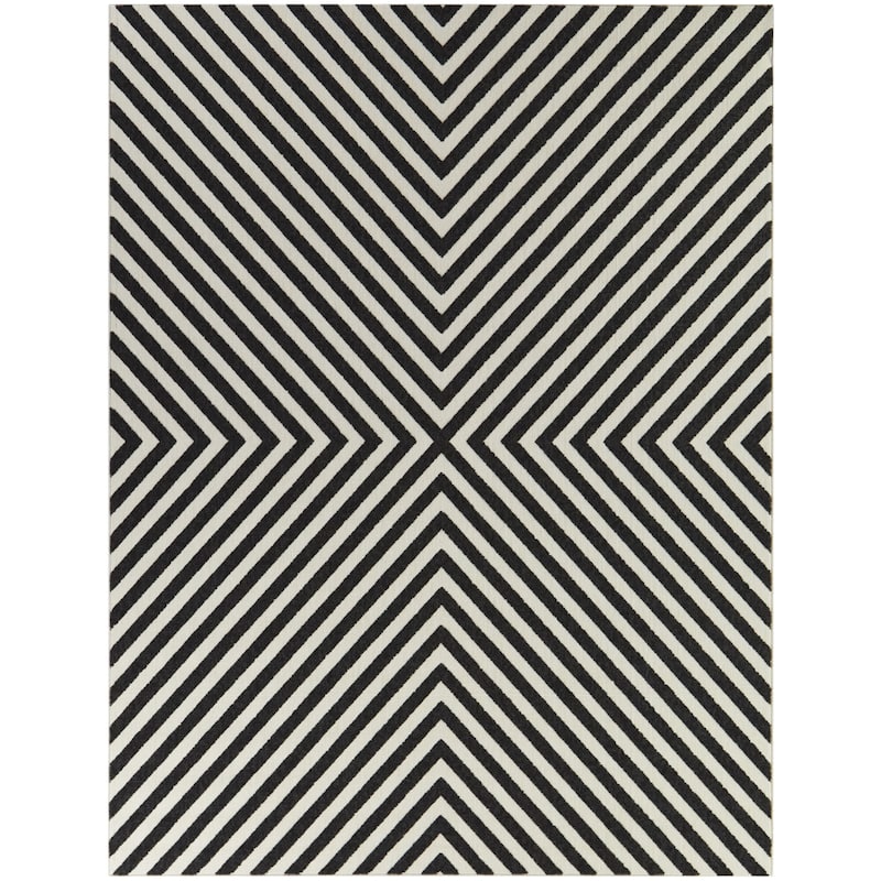 Issei Modern Striped Indoor/Outdoor Area Rug