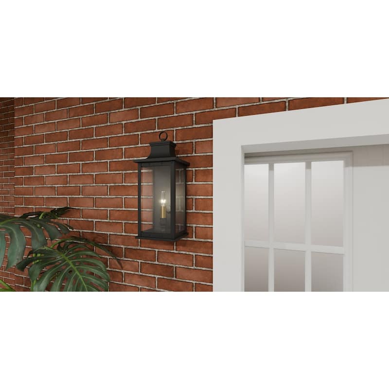 Abernathy 1-Light Matte Black Outdoor Wall Lantern
