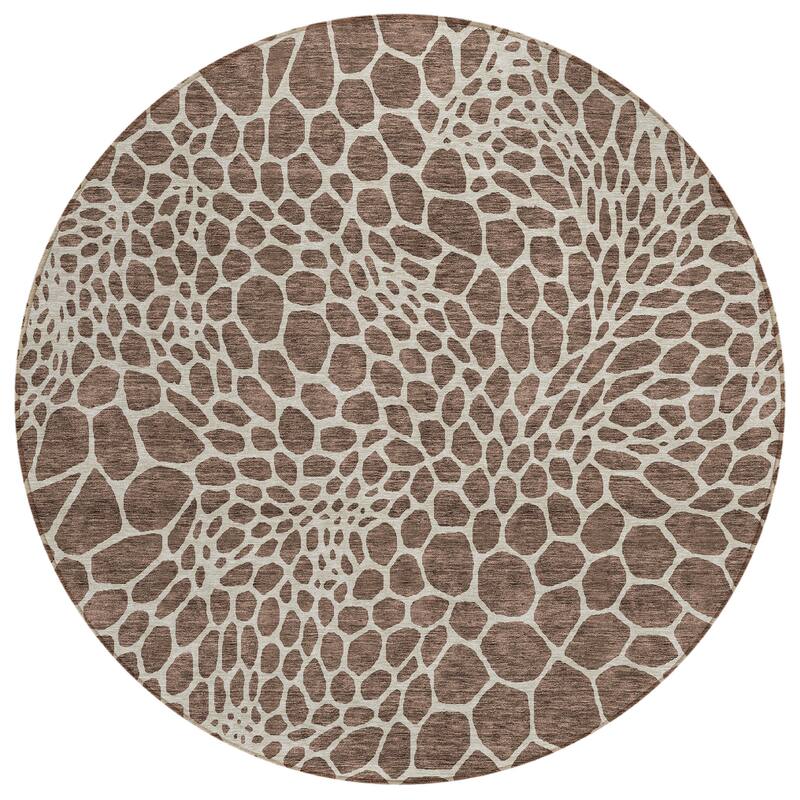 Machine Washable Indoor/ Outdoor Chantille Animal Print Rug
