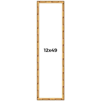 12x49 Frame Gold Bamboo Picture Frame Modern Photo Frame Includes UV Acrylic Shatter Guard Front Acid Free Foam Backing Board