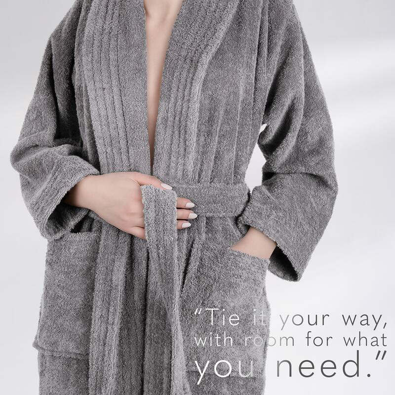 American Soft Linen Women's 100% Cotton Terry Bathrobe - Soft, Absorbent, Quick Dry Turkish Robes for Women