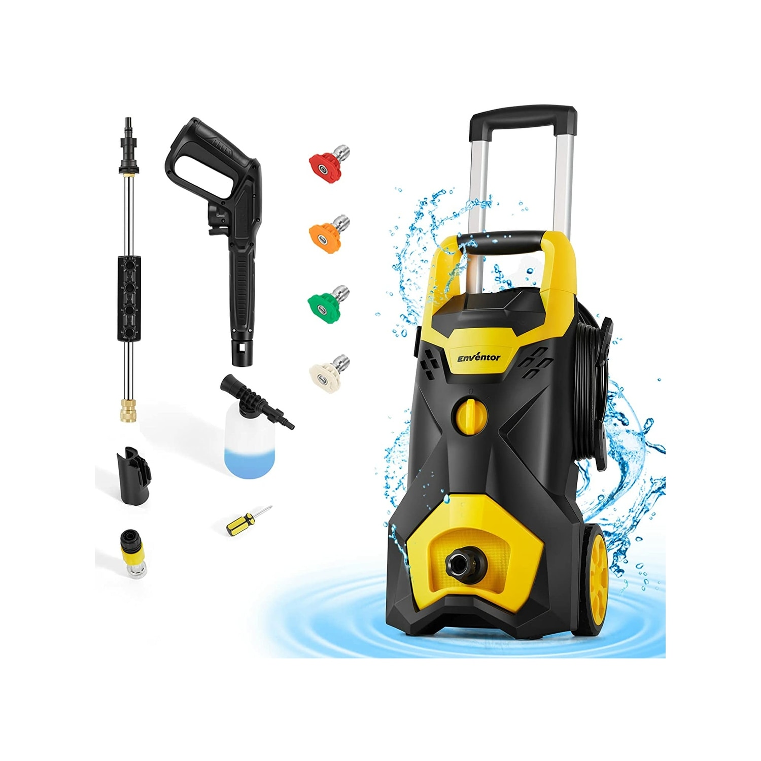  Power Washer Electric Powered - 4000 PSI + 2.6 GPM Electric  Pressure Washer with 25 FT Hose 4 Interchangeable Nozzle & Foam Cannon, for  Cars, Patios, and Floor Cleaning : Patio, Lawn & Garden