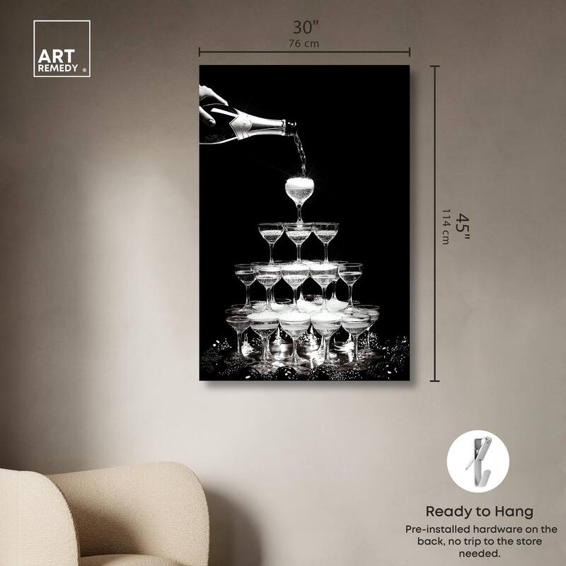 Flow of Fizz Canvas by Art Remedy, Gallery Wrapped