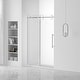 preview thumbnail 8 of 12, Fine Fixtures Frameless Clear Sliding Shower Door With Tempered Glass - Shower Bathroom Door 48 Inch - Polished Chrome