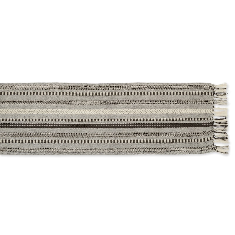 DII Black Braided Stripe Table Runner
