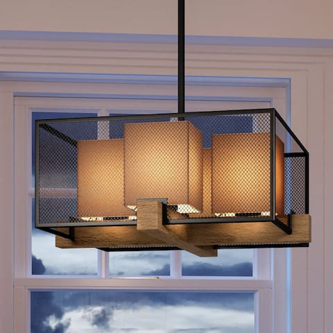 Luxury Minimalist Chandelier, 11"H x 25"W, with Modern Style, Oil Rubbed Bronze, by Urban Ambiance