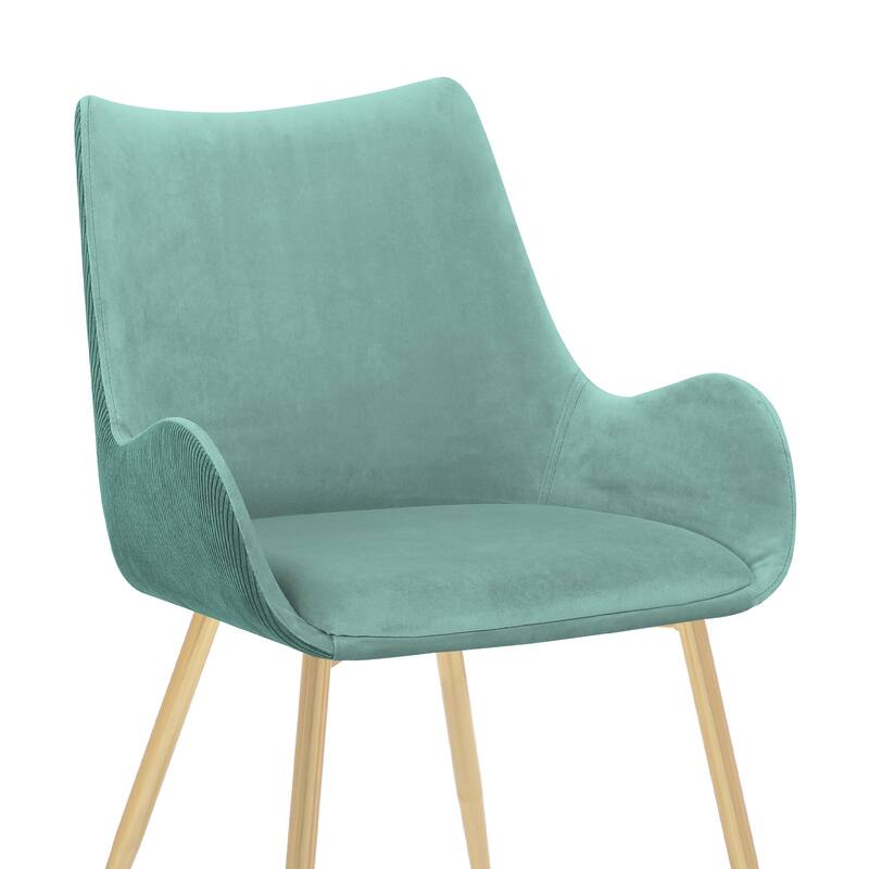 Avery Upholstered Dining Chair with Gold Legs