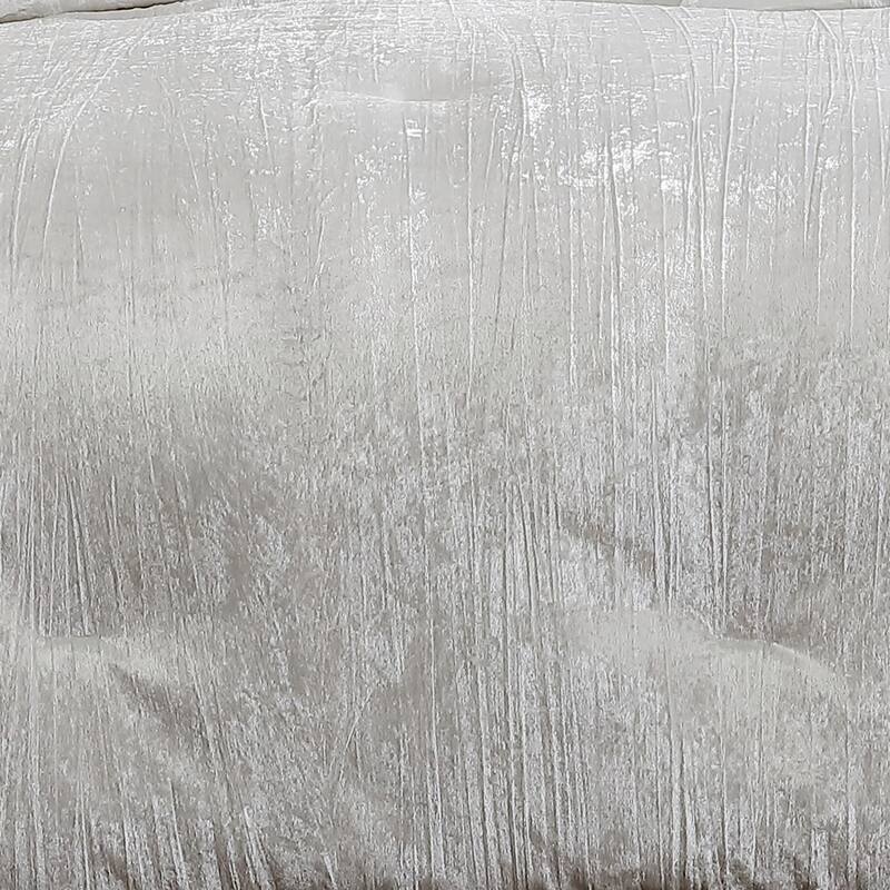 Jay 7 Piece King Comforter Set, Polyester Velvet Deluxe Texture, White