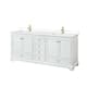 Option White / White Cultured Marble Top / Brushed Gold