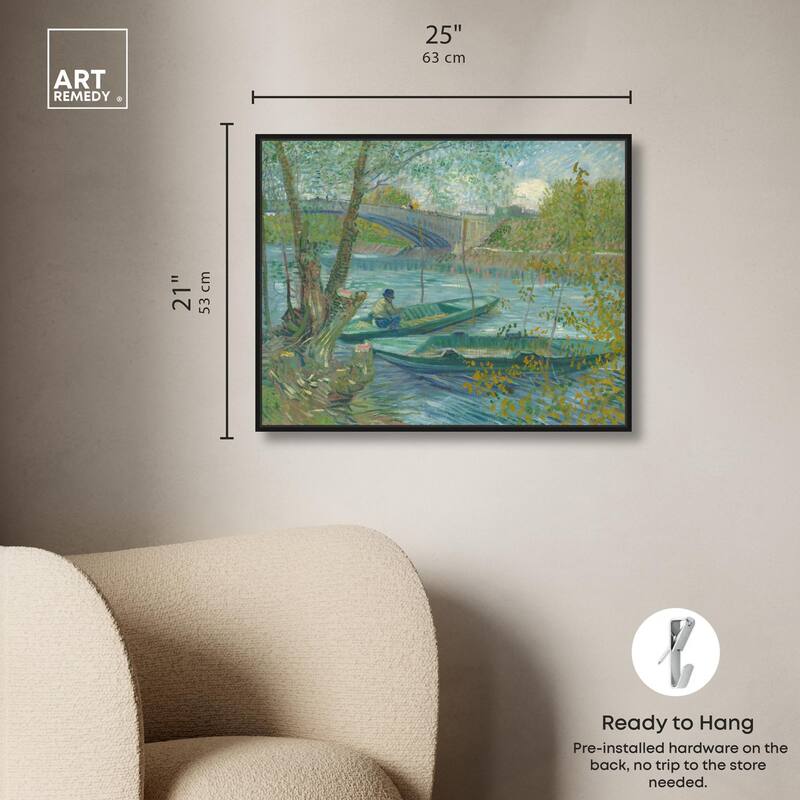 Fishing in Spring Canvas by Art Remedy