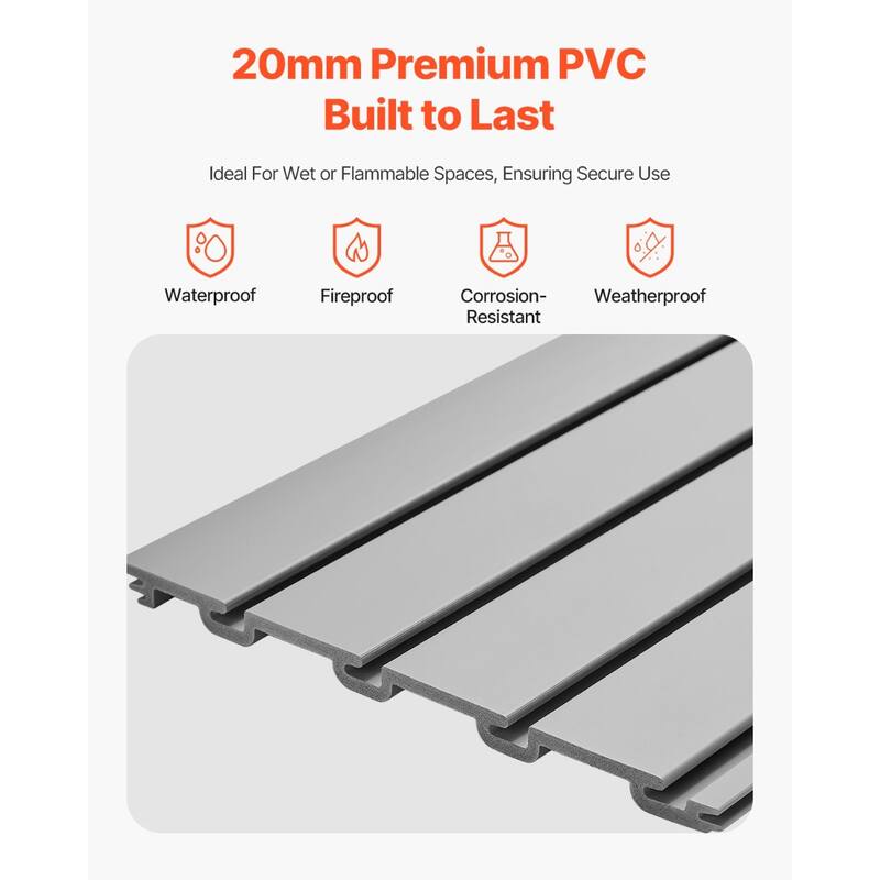 PVC Garage Slat Wall Panel with Modular Design and Suitable for Both Indoor and Outdoor Use