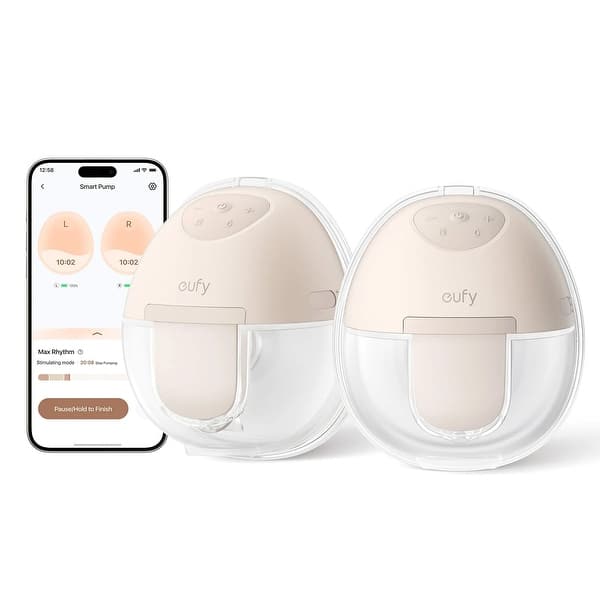 slide 1 of 1, Eufy Wearable Breast Pump E10 - Pink
