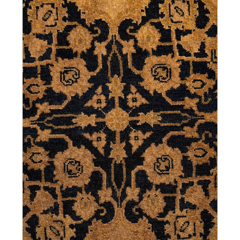Overdyed One-of-a-Kind Hand-Knotted Round Area Rug - Beige - 4' 1" x 4' 1"
