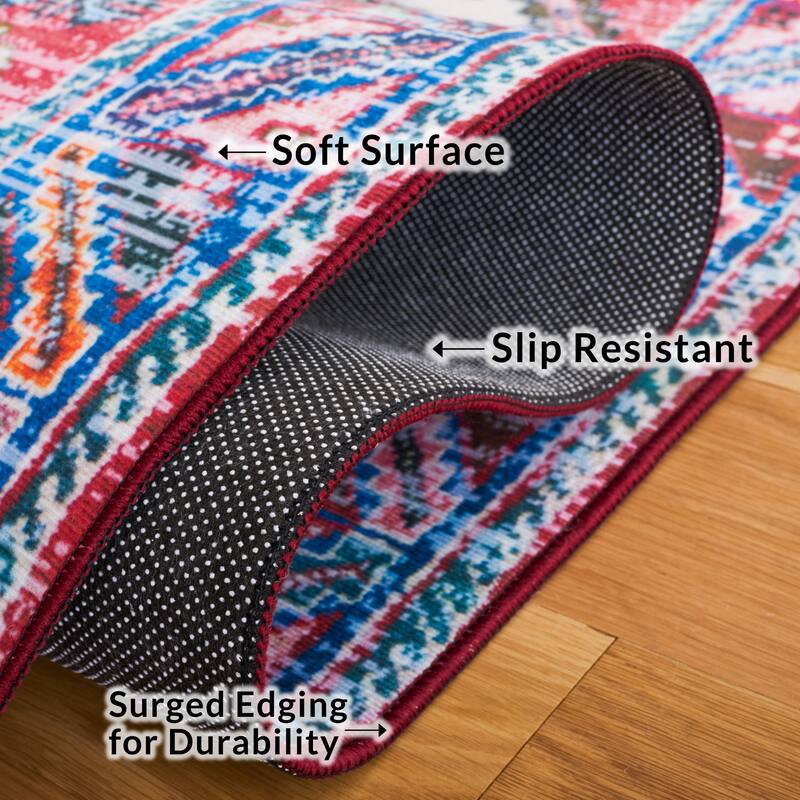 SAFAVIEH Tucson Machine Washable Slip Resistant Eilish Boho Oriental