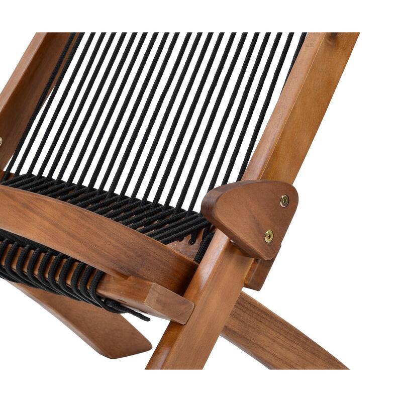 folding roping wood chair
