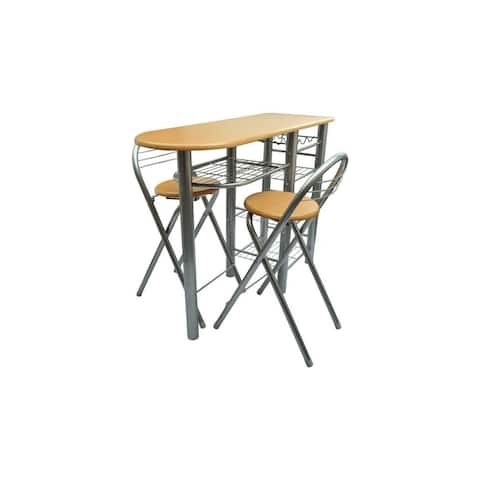 vidaXL Kitchen/Breakfast Bar/Table and Chairs Set Wood