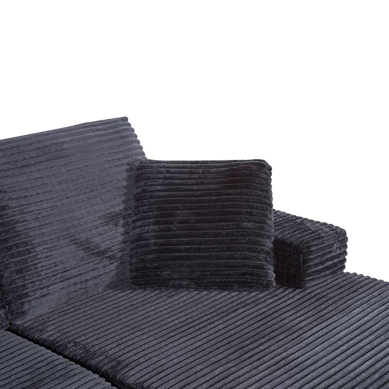 AC Pacific 104 In Modern 3-Piece Sectional Sofa with Reversible Chaise