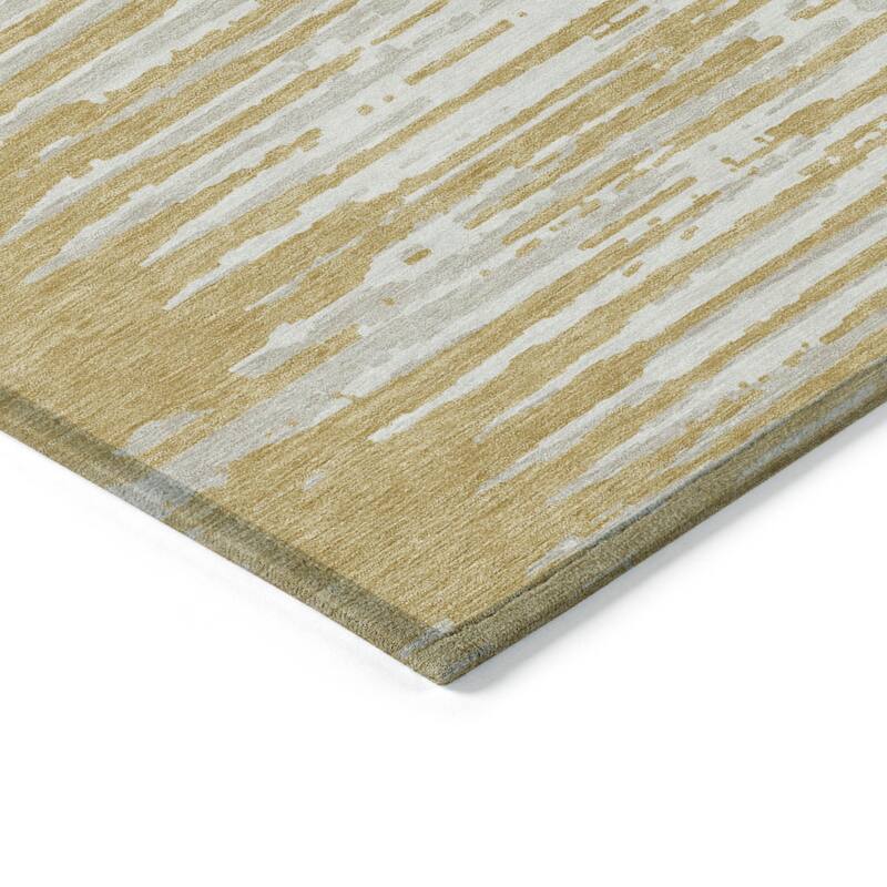 HomeRoots Striped Transitional Rectangle Outdoor Rug