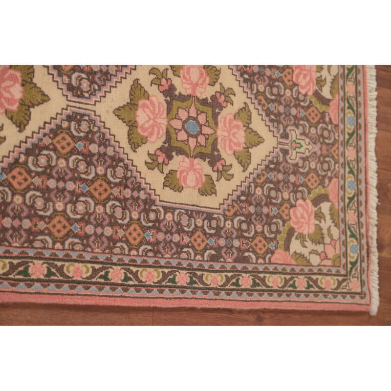 Geometric Bidjar Persian Vintage Runner Rug Handmade Wool Carpet - 2'0"x 9'9"