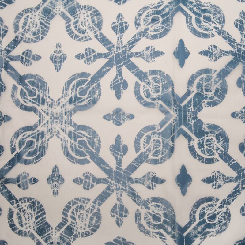 Bath Bliss Lisbon Design PEVA Shower Curtain in Blue