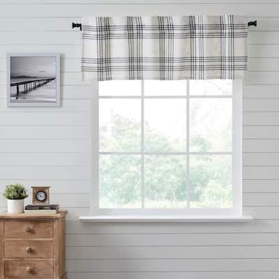 Black Plaid Valance 19x60 - M