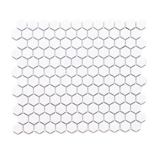 HoneyComb Remi 1" x 1" White Porcelain Wall Tile