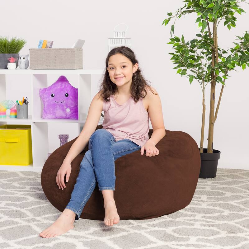 Kids Bean Bag Chair, Big Comfy Chair - Machine Washable Cover