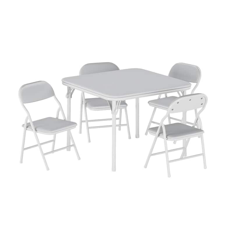 3/5-Piece Kids Folding Table and Chairs Set, Toddlers Children's Activity Table and Chairs Set