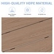 preview thumbnail 84 of 94, 6-Piece HDPE Outdoor Dining Table Sets with Umbrella Hole - 1-Table 4-Chairs-1-Bench