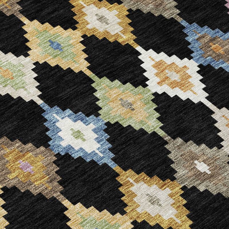 Machine Washable Indoor/ Outdoor Global Ahmet Chantille Rug