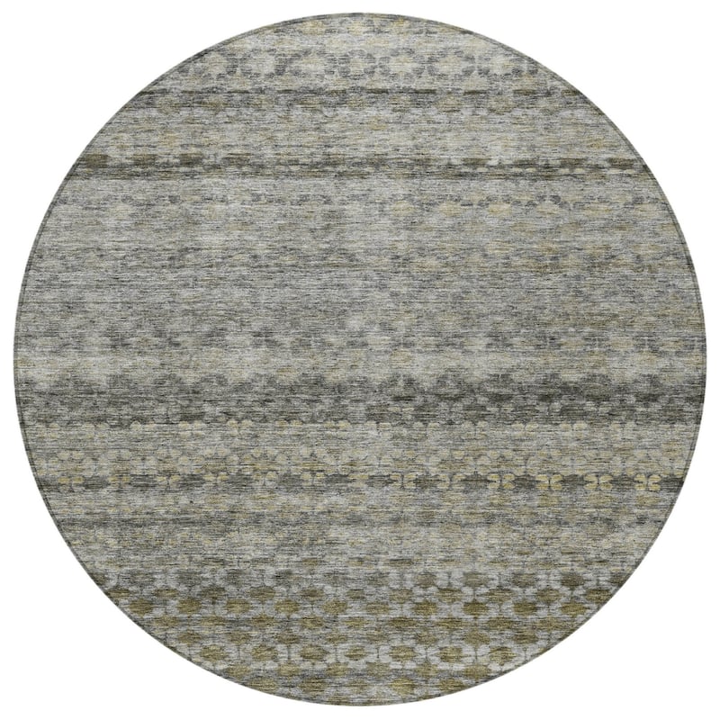 HomeRoots Striped Transitional Rectangle Outdoor Rug