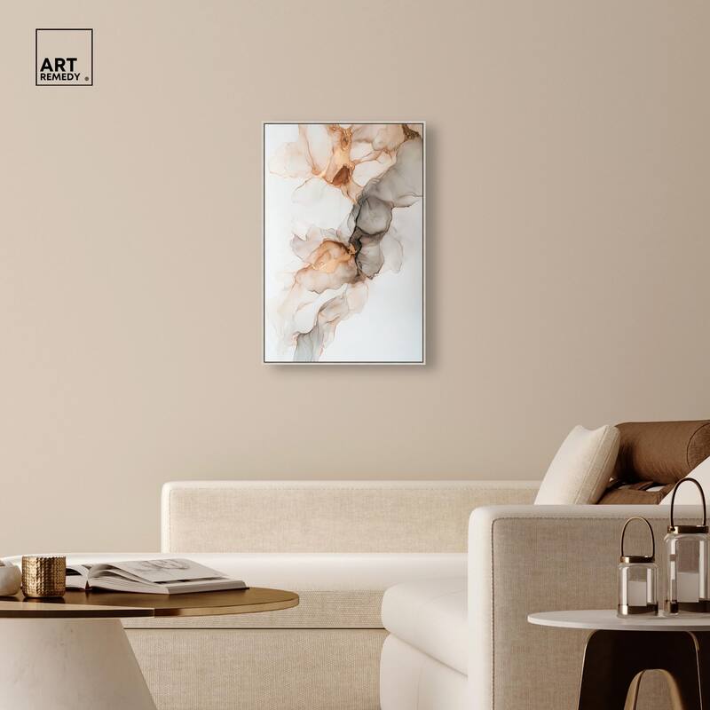 Smoky Gold Drift Canvas by Art Remedy