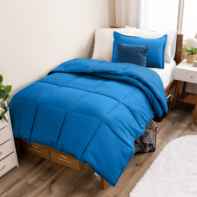 Bare Home Hypoallergenic Down Alternative Comforter Set - Twin - Twin XL - Medium Blue