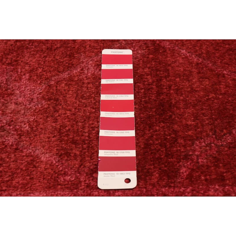 ECARPETGALLERY Hand-knotted Vibrance Dark Red Wool Rug - 9'1 x 12'3