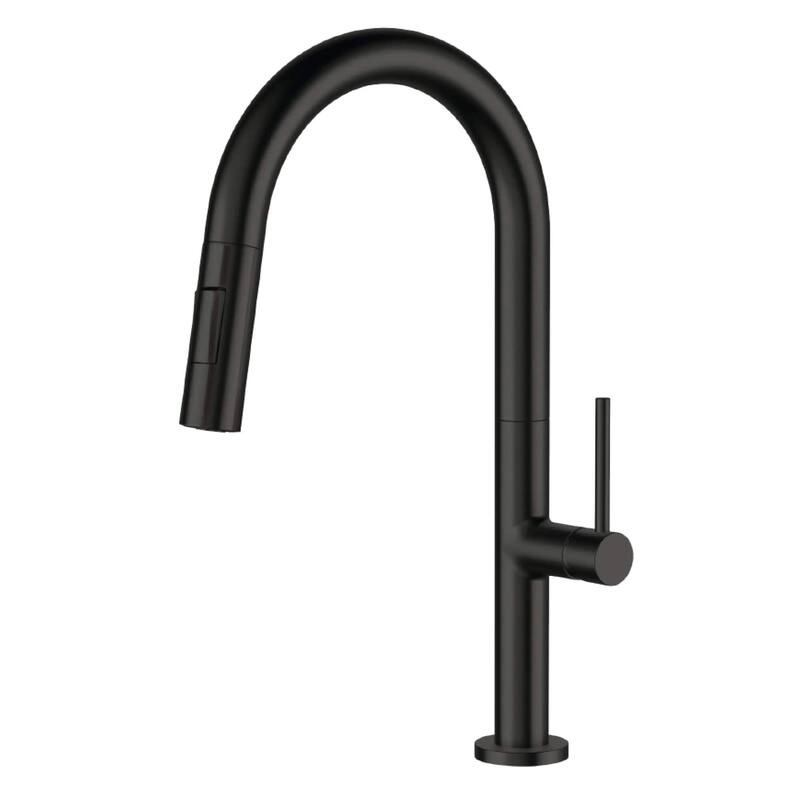 Fine Fixtures Pull Down Single Handle Kitchen Faucet - Black